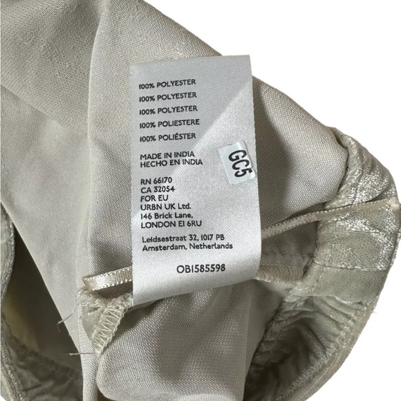 Free People Women's‎ Annalise Velvet Mini Skirt Oat Ivory Size 12 - Picture 7 of 8